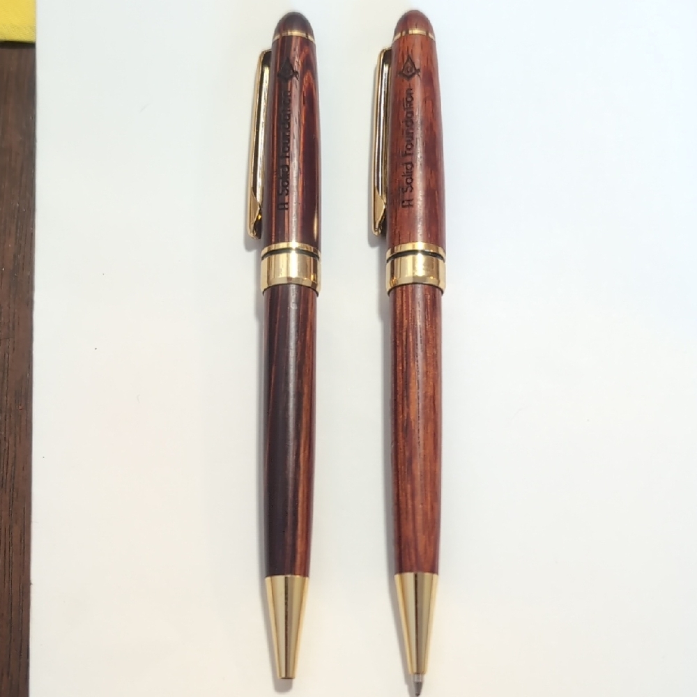 Masonic Ballpoint Pens with Gold Accents